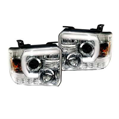 2014-18 Sierra 1500, 2015-19 2500/3500 chrome projector headlights