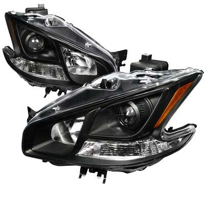 2009-11 Nissan Maxima Projector Headlights, Black