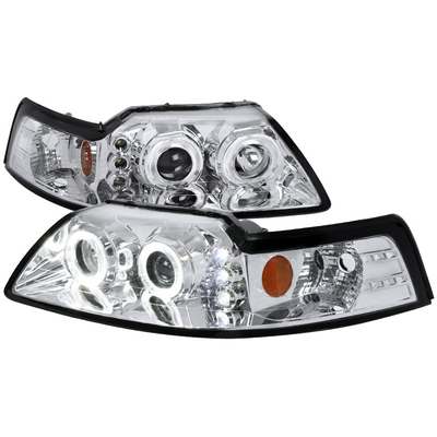 1999-04 Ford Mustang Halo Led Projector Chrome