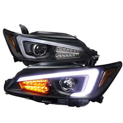 2011-13 Scion Tc Projector Headlights With Led Light Bar, Black