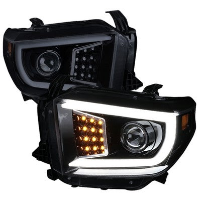 2014-18 Toyota Tundra Sequential Led Projector Headlights- Smoke