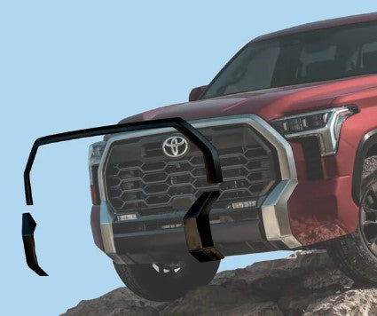 2022-2024 Toyota Tundra Grille Surround Chrome Delete Overlay, Painted to code, specify paint code when ordering