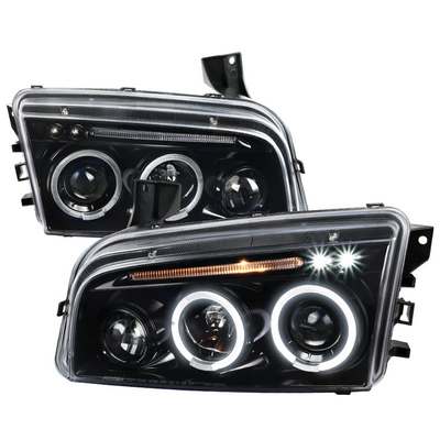 2005-10 Dodge Charger Projector Headlight Glossy Black