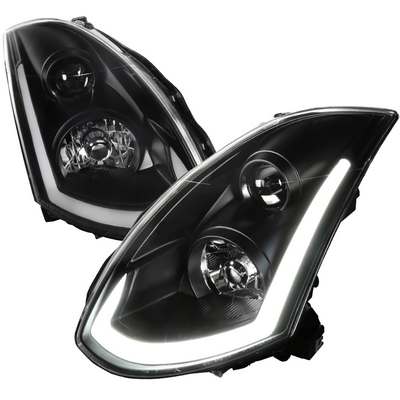 2003-07 Infiniti G35 2dr Projector Headlight With Sequential Signal For 2 Door Models With Factory Xenon Black