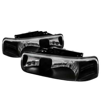 1999-02 Silverado Crystal Headlights with Black Housing
