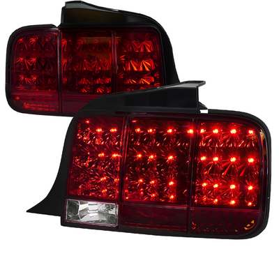 2005-09 Ford Mustang LED Sequential Tail Lights, Red