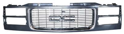 1994-98 Gmc Grille For Composite Headlights Black (Paint To Match) With Chrome Trim