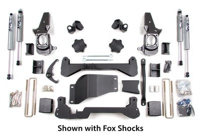 2001-10 GM 2500HD 4/3 lift kit with standard knuckles With Fox Shocks