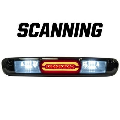 2007-13 Sierra/Silverado, ULTRA HIGH POWER SCANNING Red LED Third Brake Light Kit, Smoked Lens