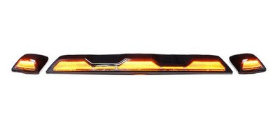 2020-24 Silverado/Sierra 2500/3500 Smoked Cab Roof Light Lens with Amber LED's- with OE cab lights