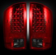 2002-06 Ram 1500 & 03-06 Ram 2500/3500 Led Tail Lights, Dark Red Smoked Lens