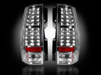 2007-14 Tahoe, Yukon, Suburban Led Tail Lights, Clear Lens