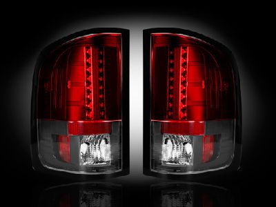 2007-13 Sierra LED TAIL LIGHTS, Red Lens