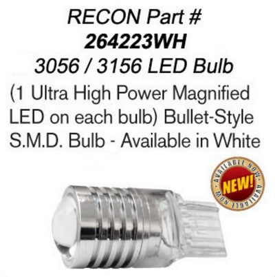 3156 (LED ) Bullet-Style Ultra High Power 3-Watt S.M.D. Bulb, WHITE, sold as each