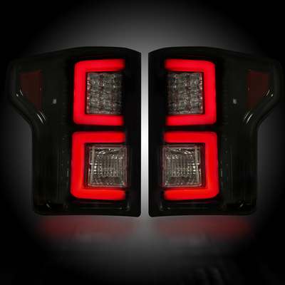 2015-17 F150 LED Tail Lights, Smoked Lens (Only fits trucks w/o OE LED Tail Lights)