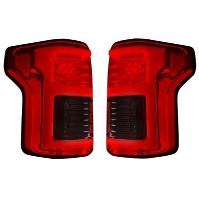 2015-17 F150 & 2017-18 Raptor (w/Blind Spot Warning System) OLED Tail lights, Red Lens