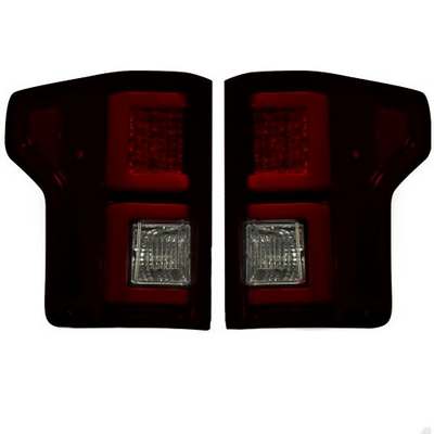 2015-17 F150 (Replaces OEM Halogen Style Tail Lights) LED TAIL LIGHTS, Dark Red Smoked Lens