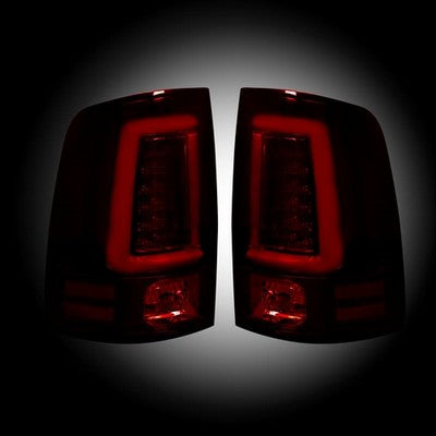 2013-18 Ram 1500/2500/3500 OLED Tail Lights , Dark Red Smoked Lens (Fits trucks with OE LED taillights)