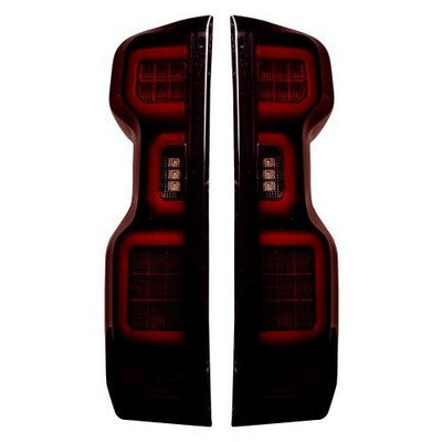 2019-23 Silverado 1500, 2020-22 2500/3500 OLED Taillights, Red Smoked Lens (Only fits trucks with OE LED Taillights)