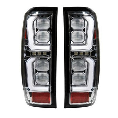 2019-23 Sierra 1500, 2020-23 Sierra 2500/3500 OLED Taillights, Clear Lens (Only fits trucks w/o OE LED Taillights)