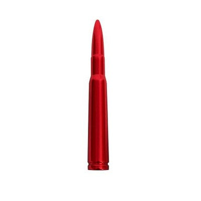 .50 Cal Bullet Shaped Aluminum 5 inch Antenna, RED