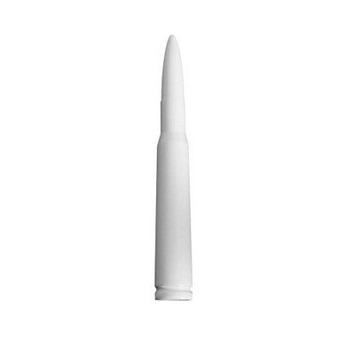 .50 Cal Bullet Shaped Aluminum 5 inch Antenna, WHITE