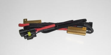 Light duty 50 watt resistor harness for HID conversions, pair, plugs into ballast connector (9005) 5 ohm
