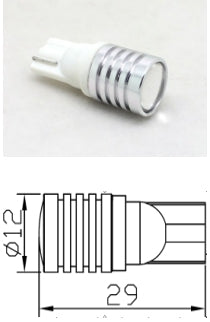 194/921 Standard T10 LED bulbs, pair/3 watt/Yellow