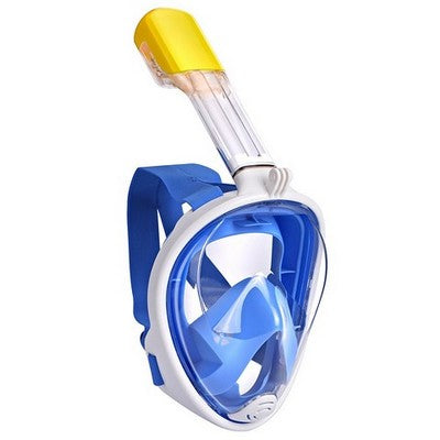 Full face underwater snorkel mask, Blue, Large (13+ cm)